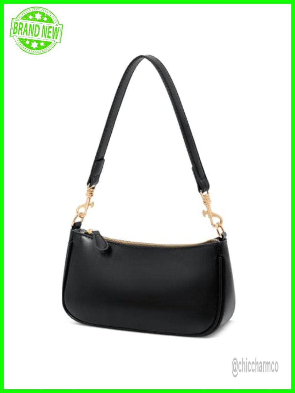 KKXIU Small Mini Shoulder Bag PU Vegan Leather Zipper Everyday Purse